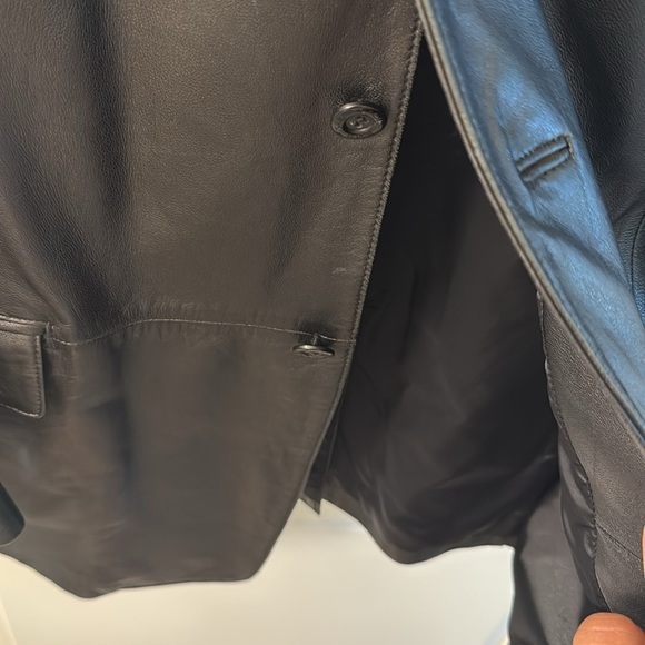 Kenneth Cole Leather Blazer - Picture 4 of 12